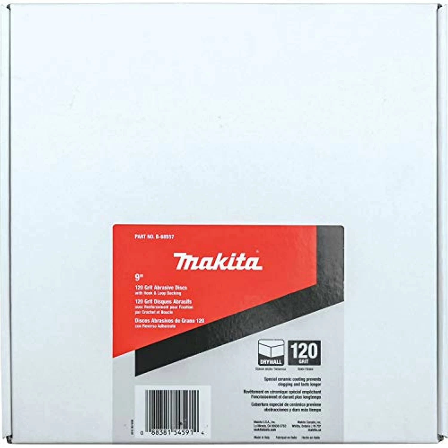makita b-68557 9" round abrasive disc, hook & loop, 120 grit, 25/pk 2 makita b-68557 9" round abrasive disc, hook & loop, 120 grit, 25/pk - Image 2