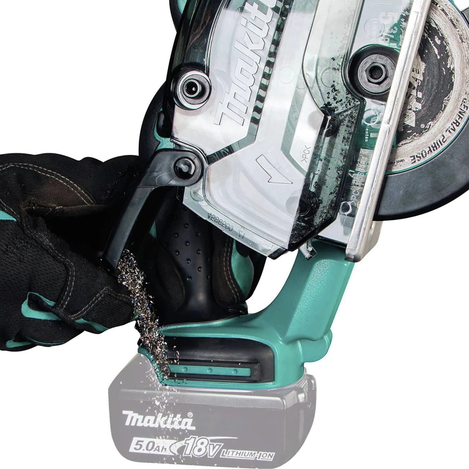 Makita XSC03Z 18V LXT Lithium-Ion Cordless 5-3/8 in. Metal Cutting Saw with Electric Brake and Chip Collector (Tool Only) 5 Makita XSC03Z 18V LXT Lithium-Ion Cordless 5-3/8 in. Metal Cutting Saw with Electric Brake and Chip Collector (Tool Only) - Image 5