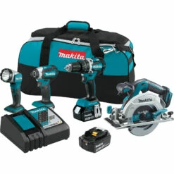 Makita XT446T 18V LXT 5.0Ah Lithium-Ion Brushless Cordless 4-Piece Combo Kit
