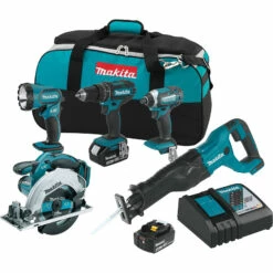 Makita XT505 18V LXT Lithium-Ion 5-Tool Cordless Combo Kit (3 Ah)